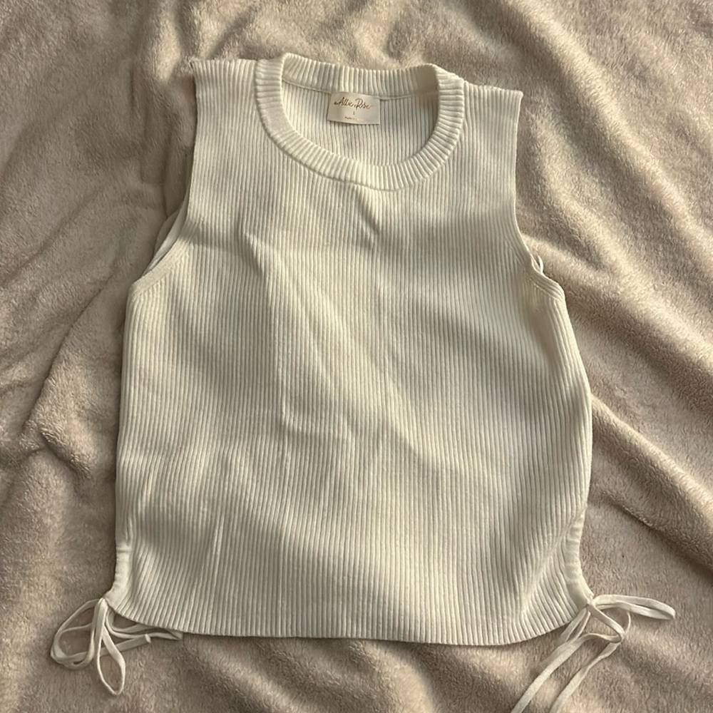 Slightly cropped ribbed tank